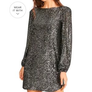Gunmetal sequin dress.. excellent condition. Worn only once.